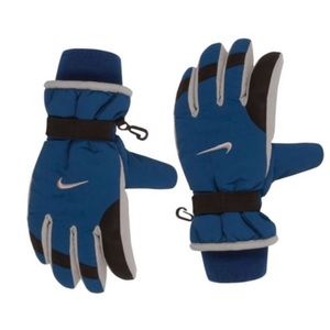 NWT BOYS NIKE THINSULATE INSULATION GLOVES SIZE 8 YOUTH BLUE GRAY